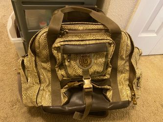 Burton crocodile skin duffel bag