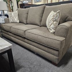 Brand new brown soft chenille sofa + loveseat 2PCs set