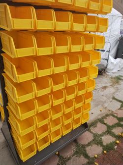Uline bin organizer. 120 bins. Size(11"-5.5"-5.) l can deliver for extra