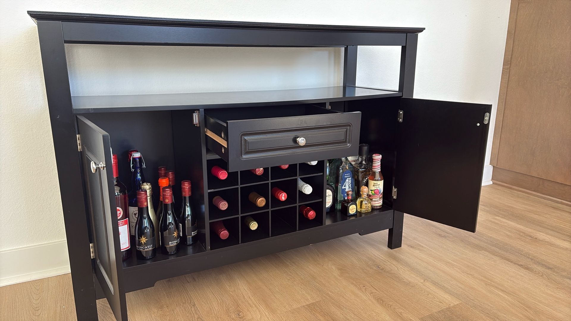 Black Wine Cabinet