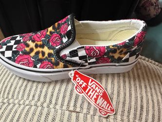 Cheetah/roses vans
