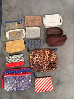 Bundle 12 pcs travel bags,toiletries kit,make up pouches,cosmetic cases, travel organizers,dopp kits