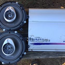 Alpine 4 Channel Amp And Speakers 