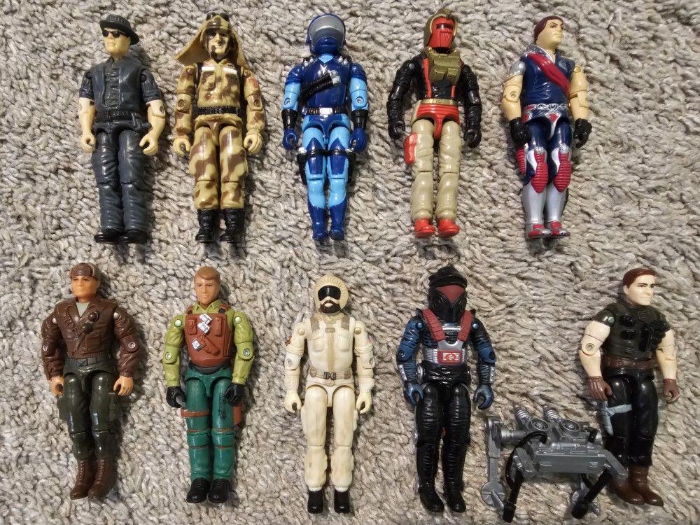 GI JOE action figure LOT Vintage 1980's Hasbro TOYS