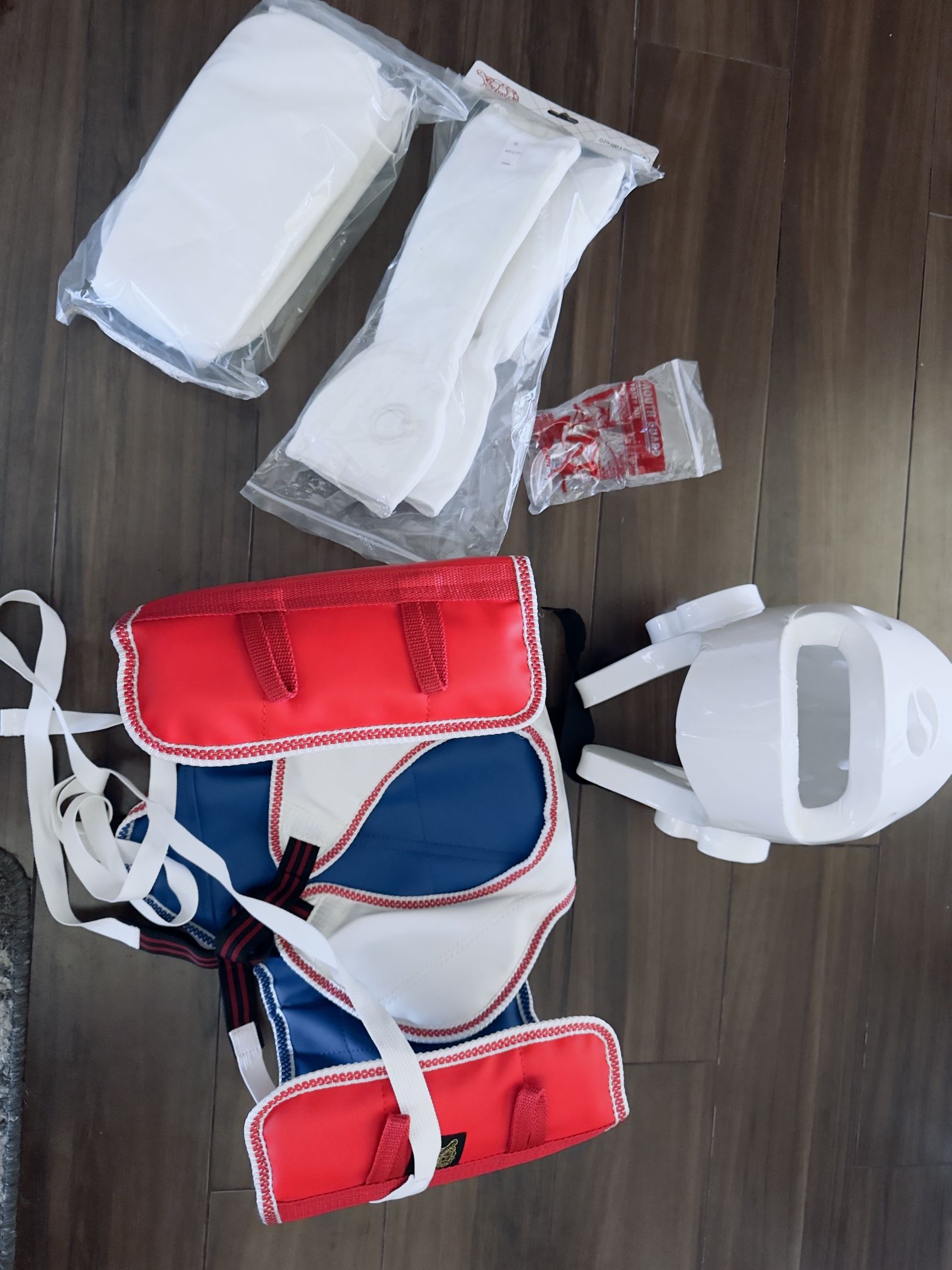 KID's Small Taekwondo Sparring Gear 7PC Set Full Karate Protectors Guards Basic set