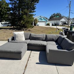 Gray Cloud Sectional - FREE DELIVERY 