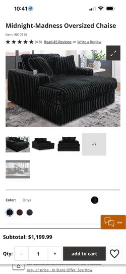 Oversized Midnight Madness Chaise