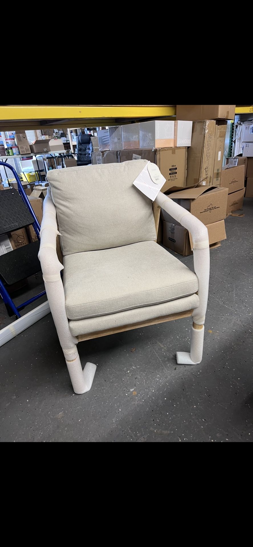 New Modern Accent Chair Beige Color See Pictures For Dimensions 