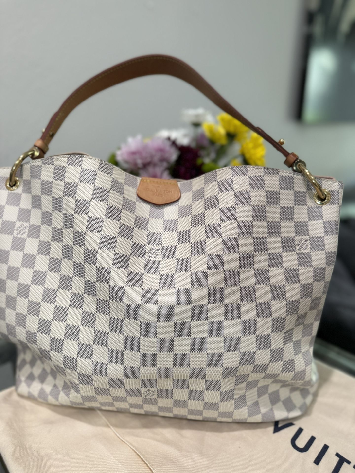 Louis Vuitton Graceful MM -Damier Azur-Authentic!