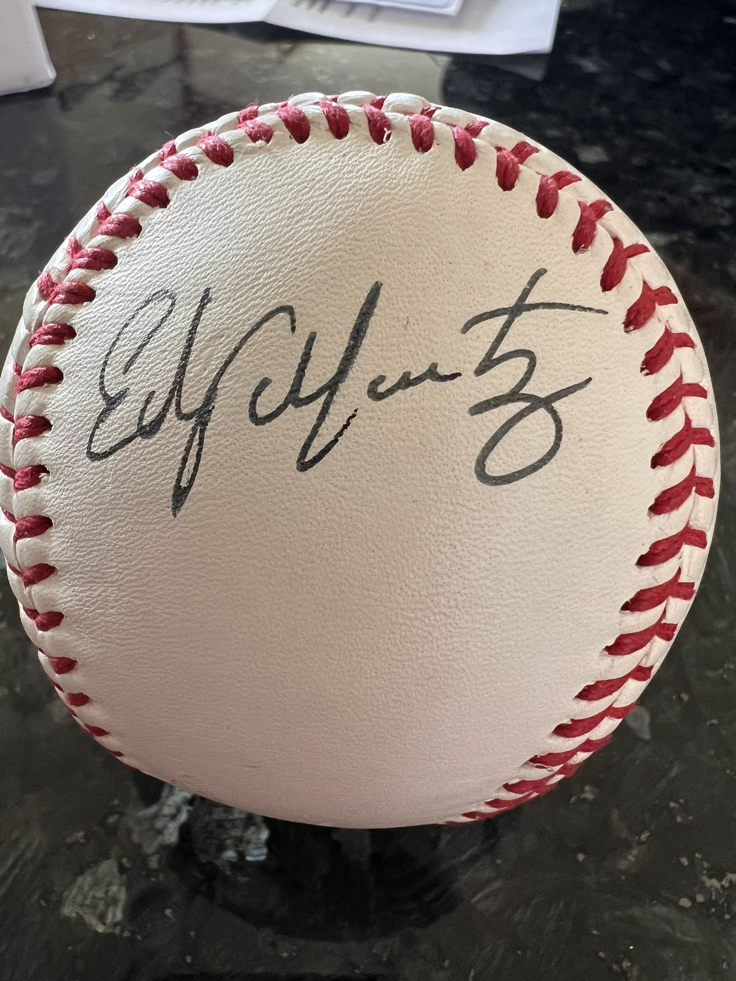 Signed Baseball By Edgar Martinez 