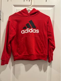 Adidas Boys Red Pullover Hoodie Size 8