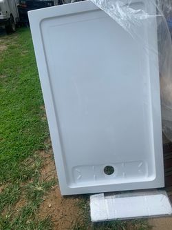 White Rectangular Shower Base Tray