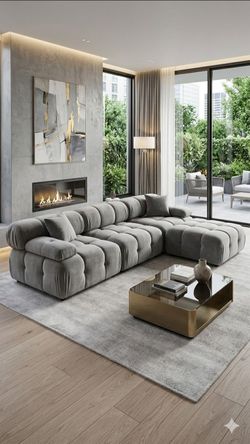 Munich Modular Sectional GREY Fabric