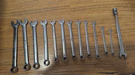 Snap-on USA Metric Combination Wrench Set 14 Pieces