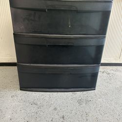 sterilite mini 3 drawer storage organizer plastic black