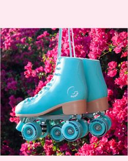 C7Skates Women's Aqua Aquamarine Quad Roller Skates Size 8