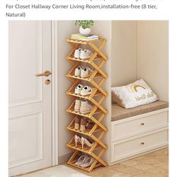Wood Vertical Shoe Rack For Entryway,foldable Shoe Organizer Rack