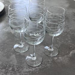 Etched Wine Glasses ( Set Of 4 )