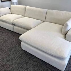 Elyza Linen Sofa Chaise Sectional 