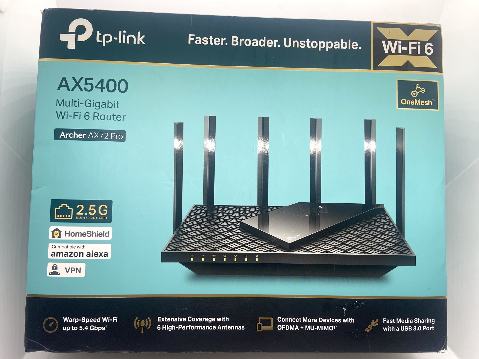 TP-Link AX5400 WiFi 6 Router (Archer AX72 Pro) Multi Gigabit Wireless Router