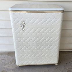Vintage MCM Laundry Clothes Hamper, Seahorse Emblem