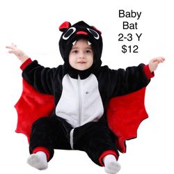 Baby Bat Vampire Costume 2-3T Halloween / Disfraz de Murcielago