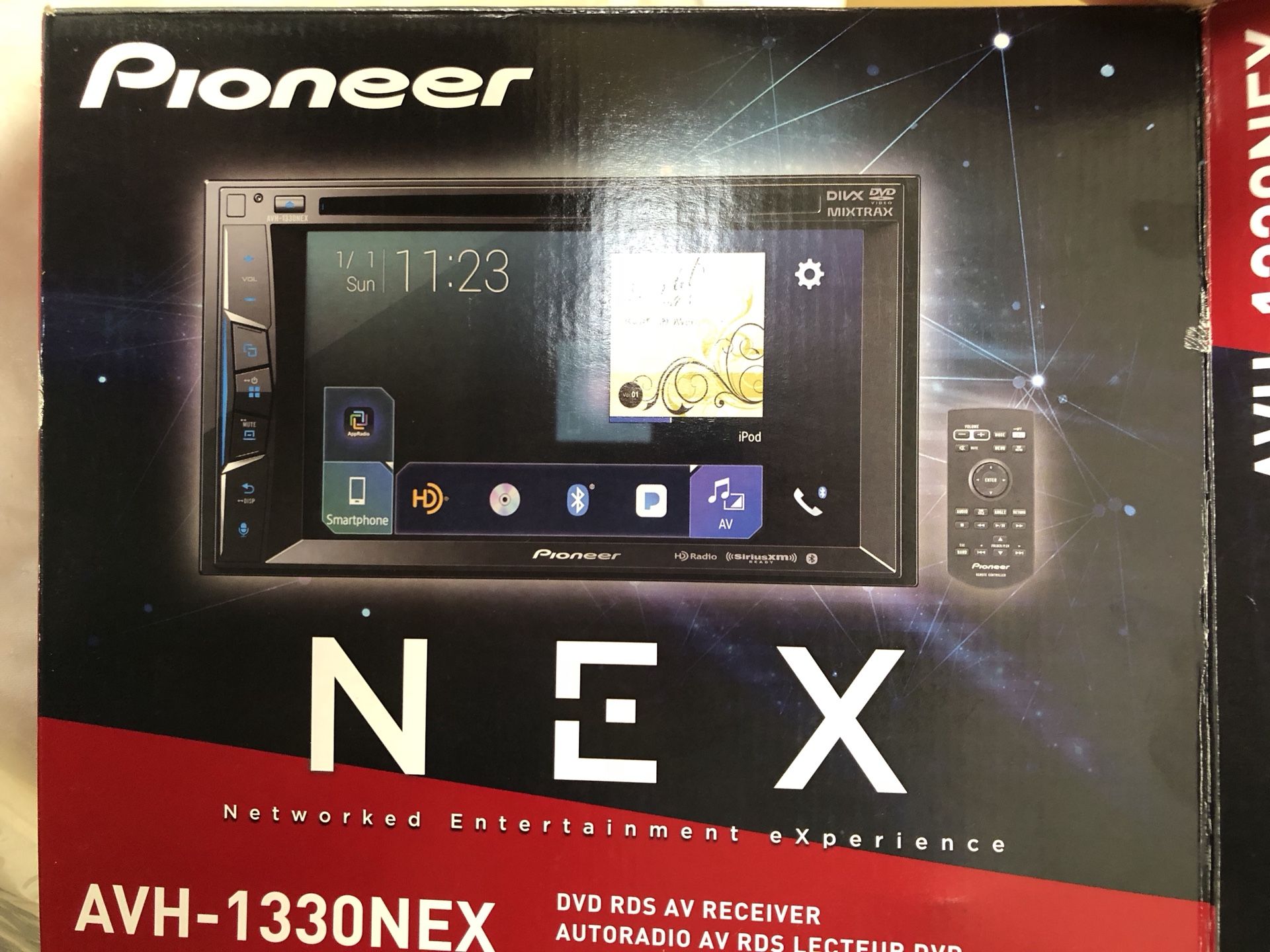 Pioneer stereo w/ remote (AVH-1330nex)