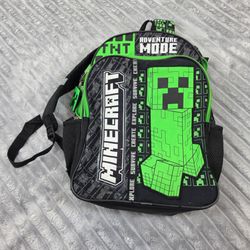 Minecraft Kids' 16" Backpack - Black//Geen