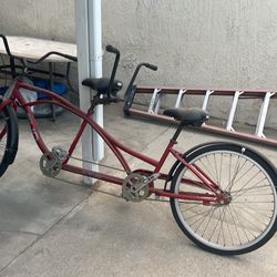 Tandem Bike With No Flat Wheels