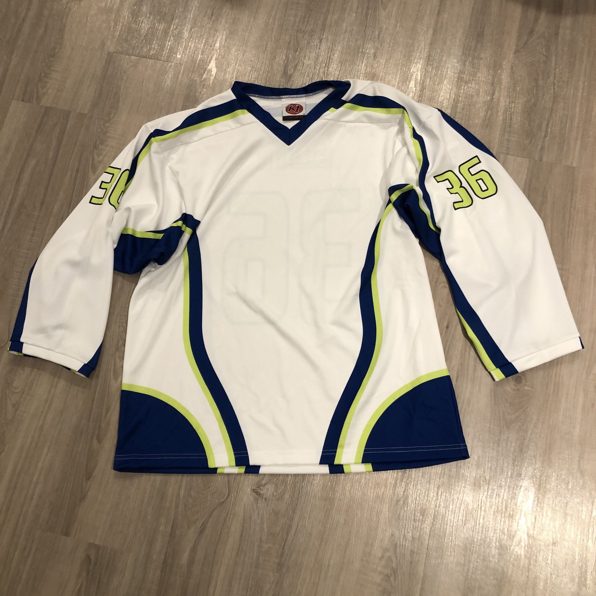 ELITE 36 K1 Promotional Amateur Hockey Jersey Size Large Polyester