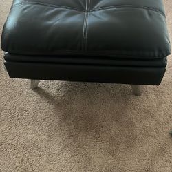 Brown Leather Ottoman!!!