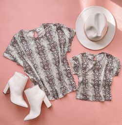 Mommy And Me Snake Print Shirt
