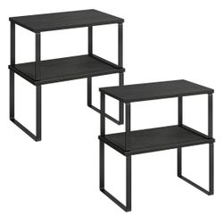 SONGMICS Cabinet Organizer Shelf Set