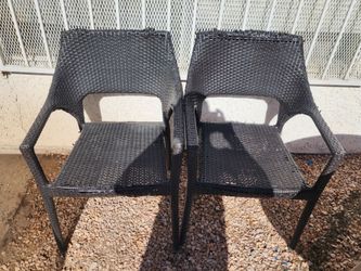 2-Piece Wicker Chairs Patio Furniture Set Outdoor Chairs