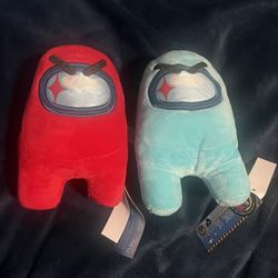 Among Us SHAPESHIFTER'S Egg Blue & Red 7" Shapeshifting Crewmate Plush