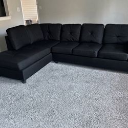 😍 Brand New Comfy Black L Shape Sectional Sofa/Couch | Pay After Delivery 🚚 