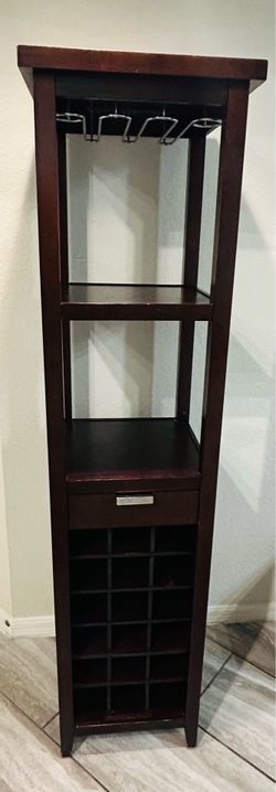 Solid Wood Bar and Wine Tower