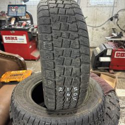 215-60-15 Studded Snow Tires 