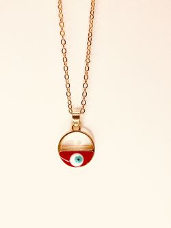 Red Evil Eye Sunset Necklace
