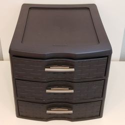 Small 12" Portable Storage Drawer Collectible Jewelry Box Bin w/ Sliding Drawers Tool Box Mini Dresser
