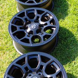 2023 LIKE NEW OEM BLACK TOYOTA TACOMA 16" WHEELS FOR ANY TACOMA TUNDRA 4RUNNER SEQUOIA OR T-100 WITH 6LUGS OEM BLACK