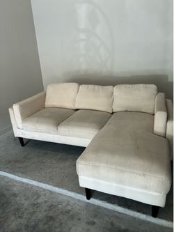 USED Beige Sectional Couch w/ Chaise - $50