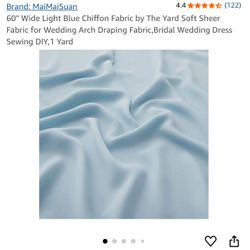 6 Yards Light Blue Chiffon 