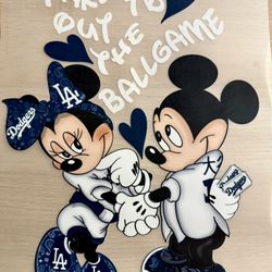 Minnie Mickey Dodgers Heat Transfer 