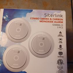 New 3 Pack Siterlink Smoke & Carbon Monoxide