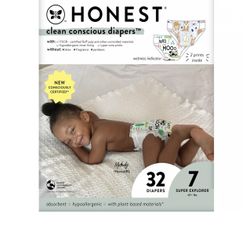 The Honest Company Barnyard Babies + It's a Pawty Size 7 Diaper Club Box