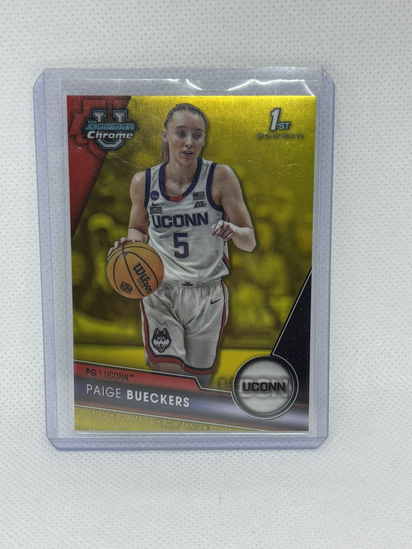 2024 Bowman Chrome University 1st Paige Bueckers Yellow /75