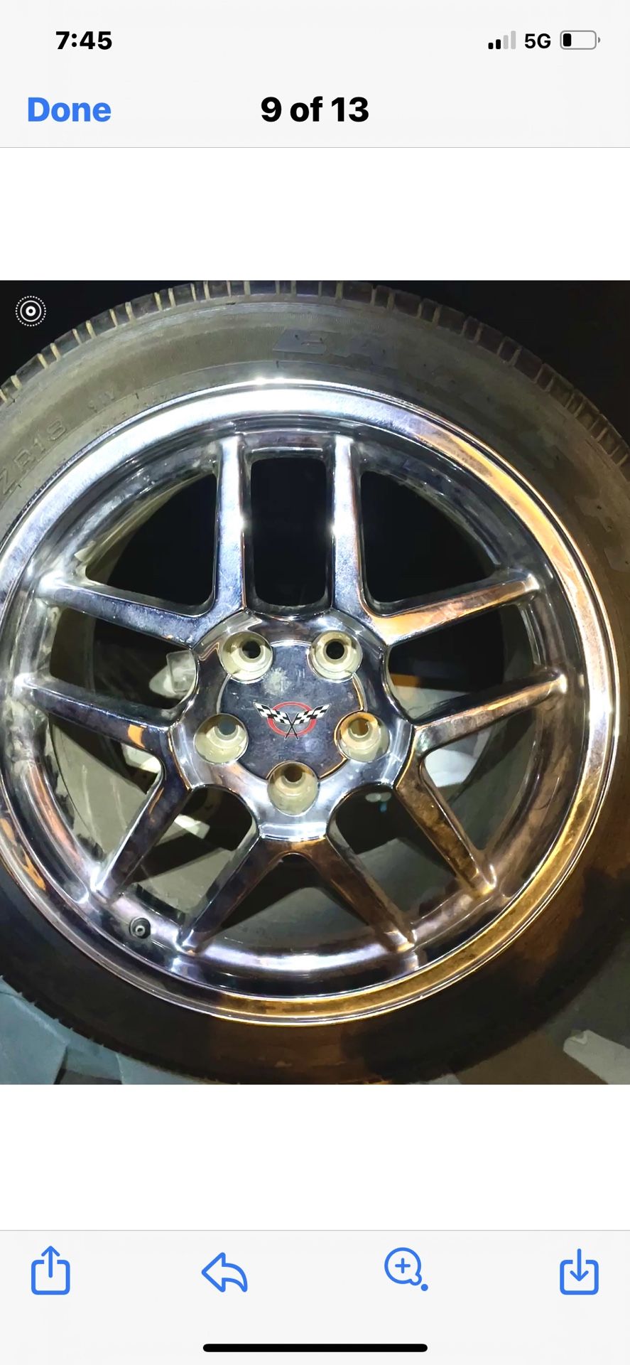 Original Chrome Corvette Rims And Exhaust