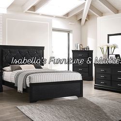 4 PCs Bedroom Set Dresser Mirror Queen Bed & Nightstand. ( FINANCING OPTIONS ) 