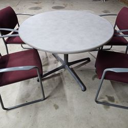 Table With 4 Chairs, Steelcase